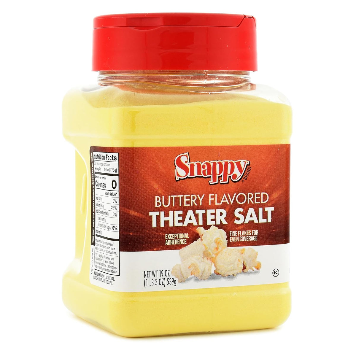 Snappy Buttery Flavored Theater Popcorn Salt, 19 oz