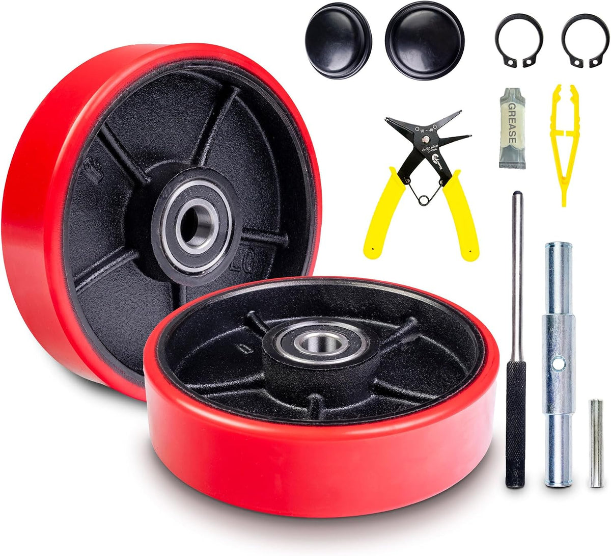 CARBO GLIDE PR-72-C-AB Pallet Jack Steering Wheel Kit - Red, 7 x 2 Inch