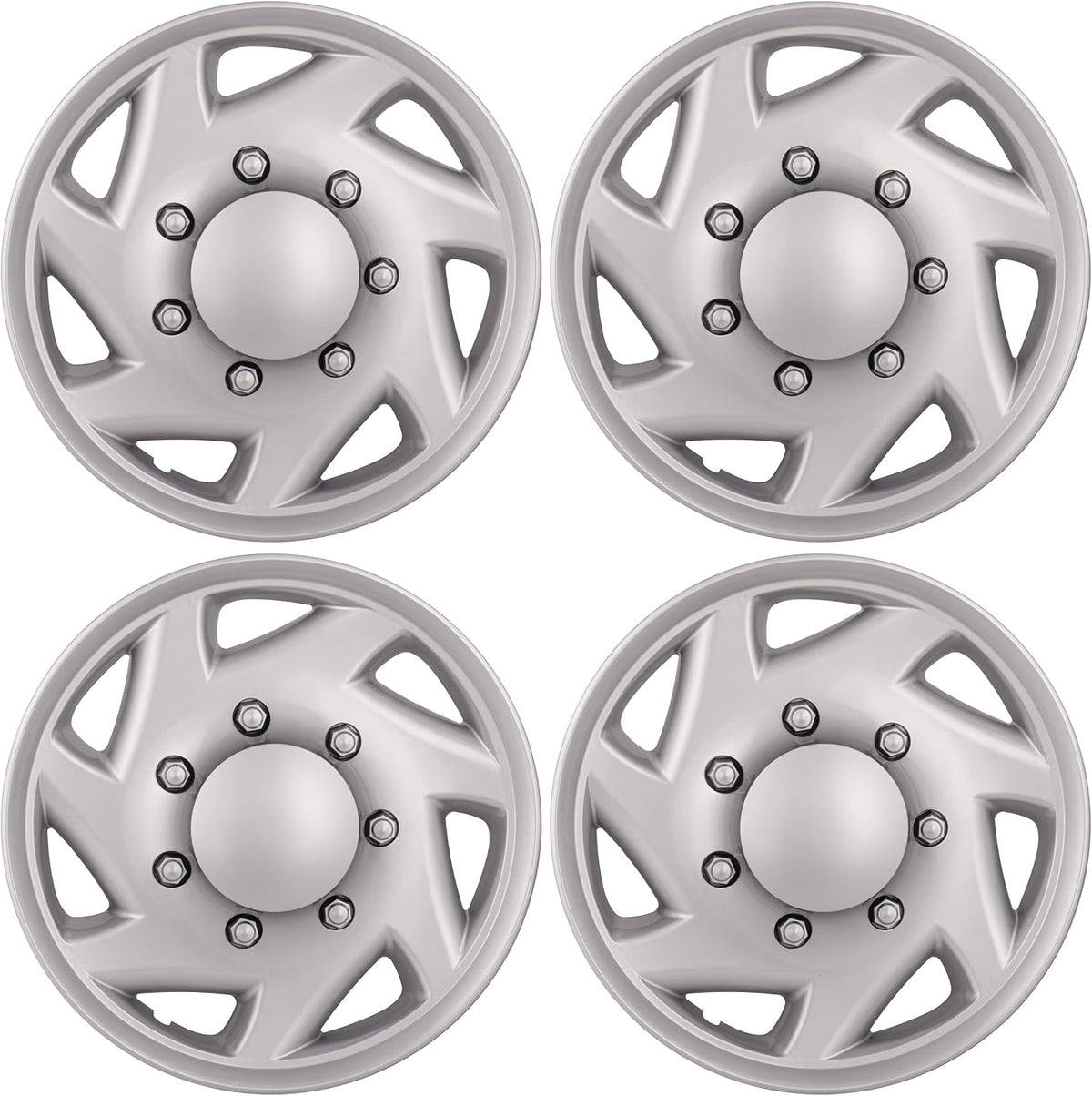 HubStar Silver 16-Inch Wheel Covers for Ford Vans, Set of 4