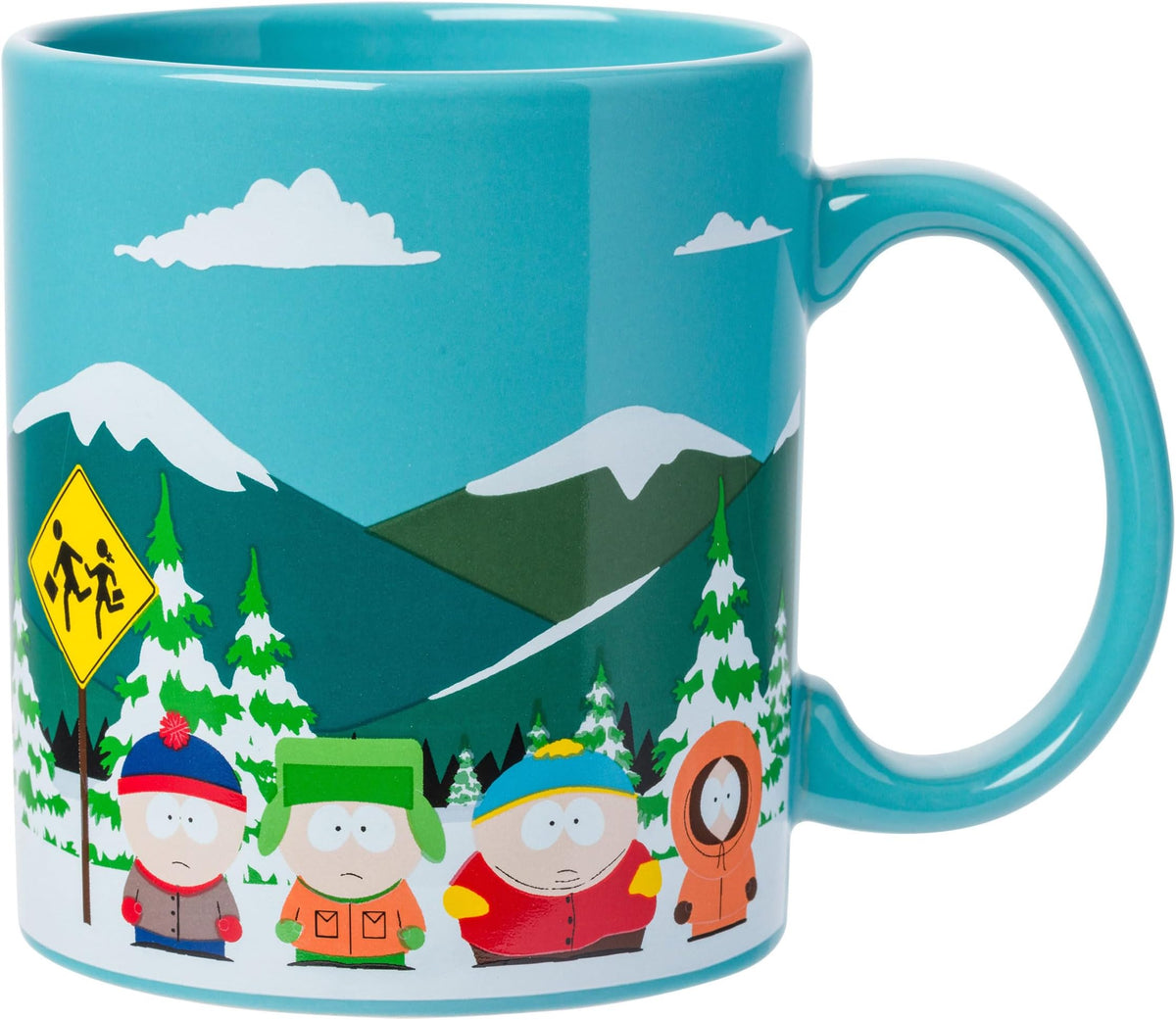 Silver Buffalo South Park Bus Stop Ceramic Mug, 20 oz