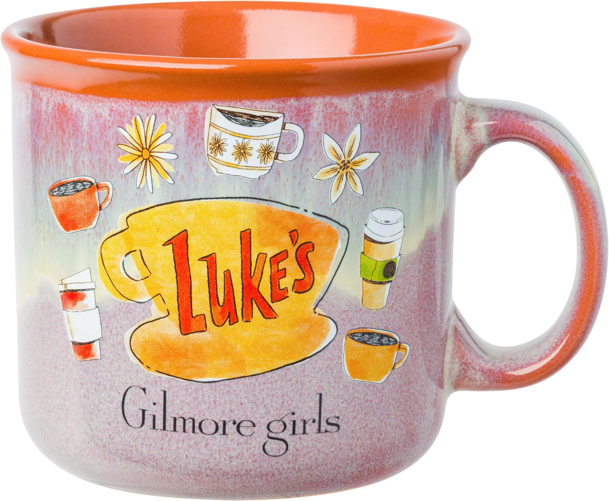 Silver Buffalo Gilmore Girls Luke's Diner High Gloss Ceramic Camper Mug, 20 oz