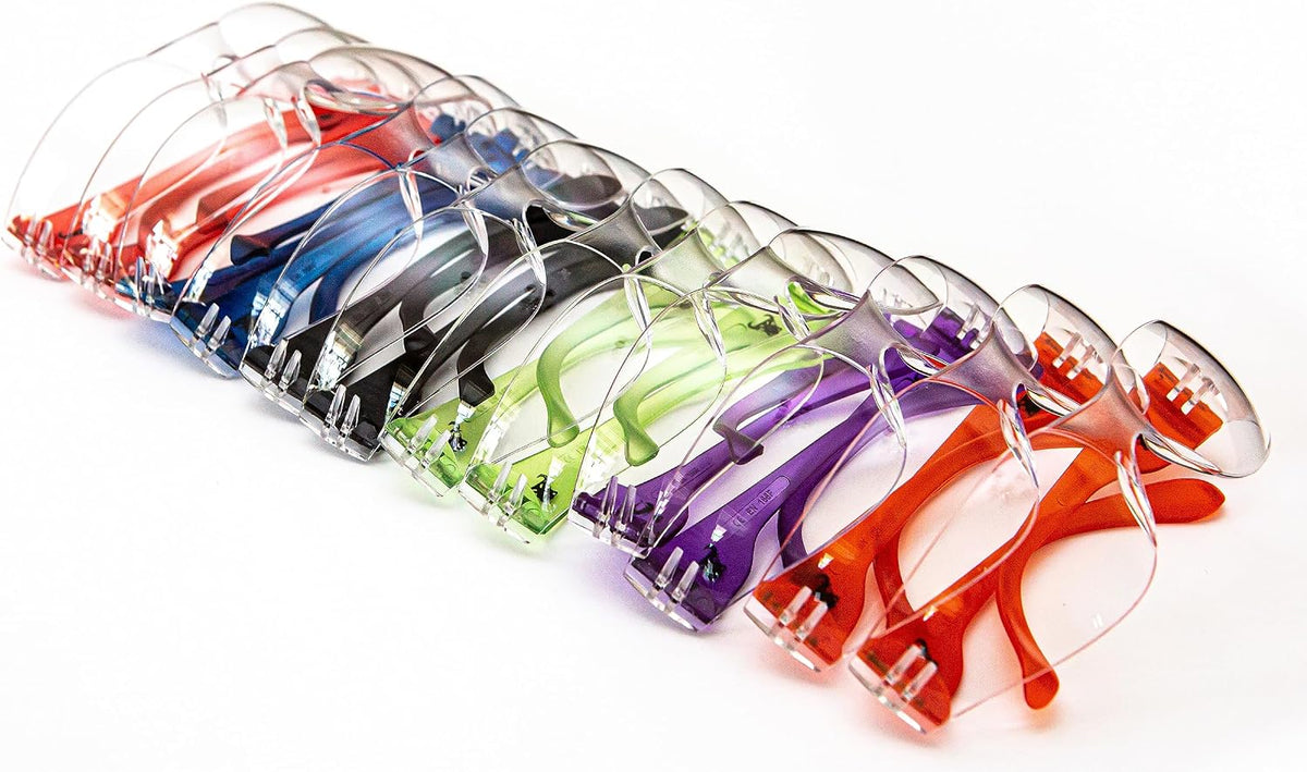 G & F Products 13016-NEW EyePRO Clear-Lens Safety Glasses, 12-Pack