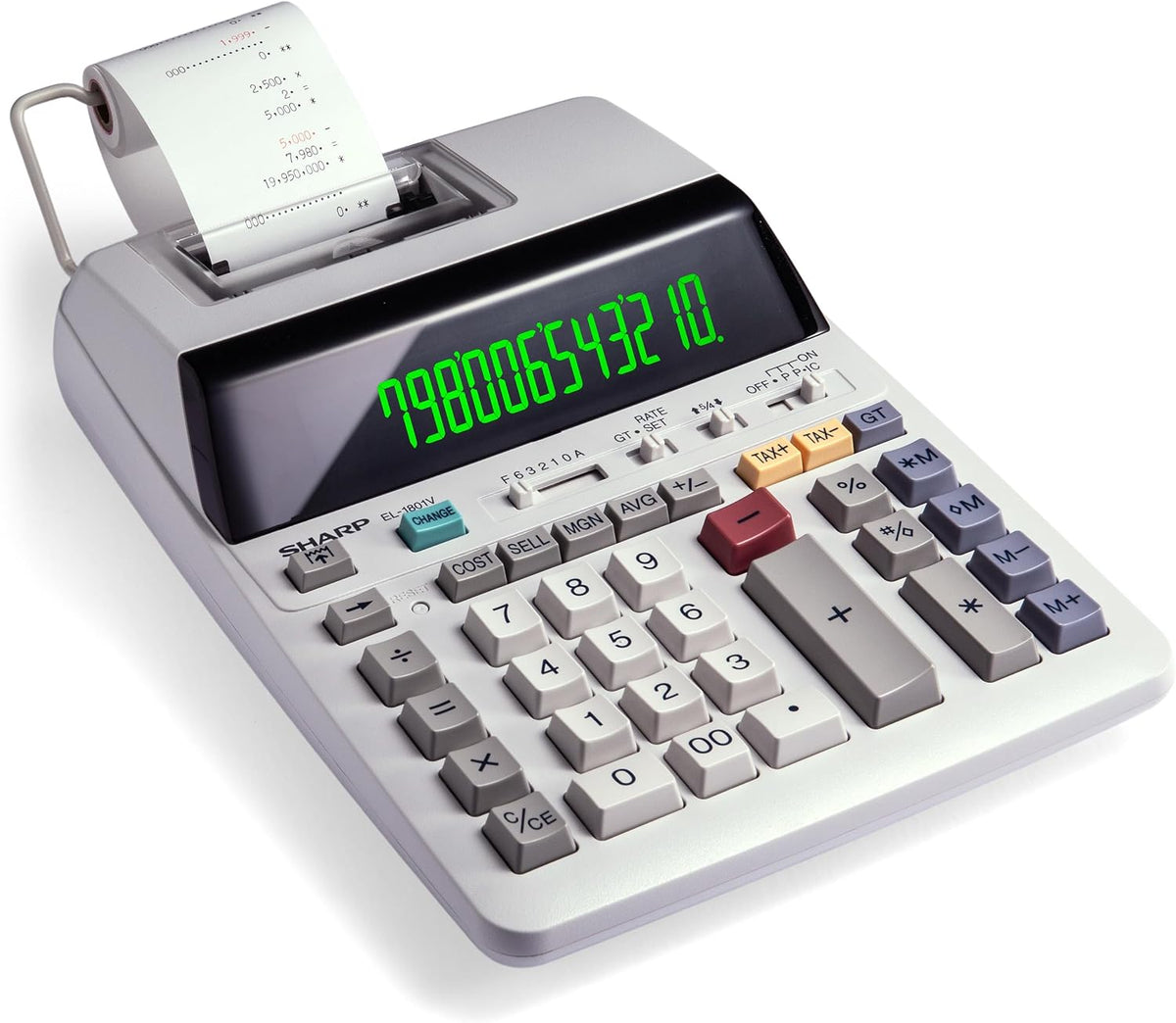Sharp EL-1801V 12-Digit Two-Colour Printing Calculator