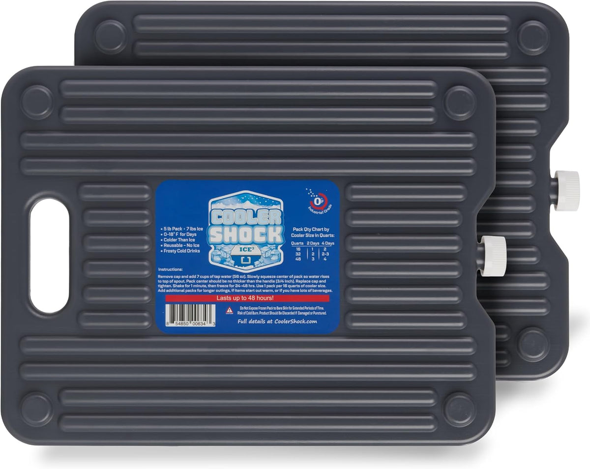 Cooler Shock Large Hard Ice Packs, 2 Pack