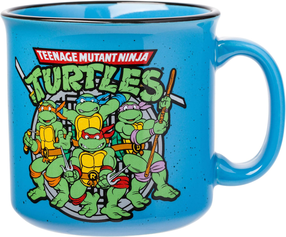 Silver Buffalo Teenage Mutant Ninja Turtles Turtle Power Ceramic Camper Mug, 20 oz