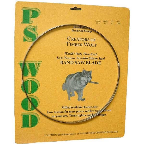 Timber Wolf Bandsaw Blade, 93-1/2 x 3/4 in, 2/3 TPI Variable Positive Claw