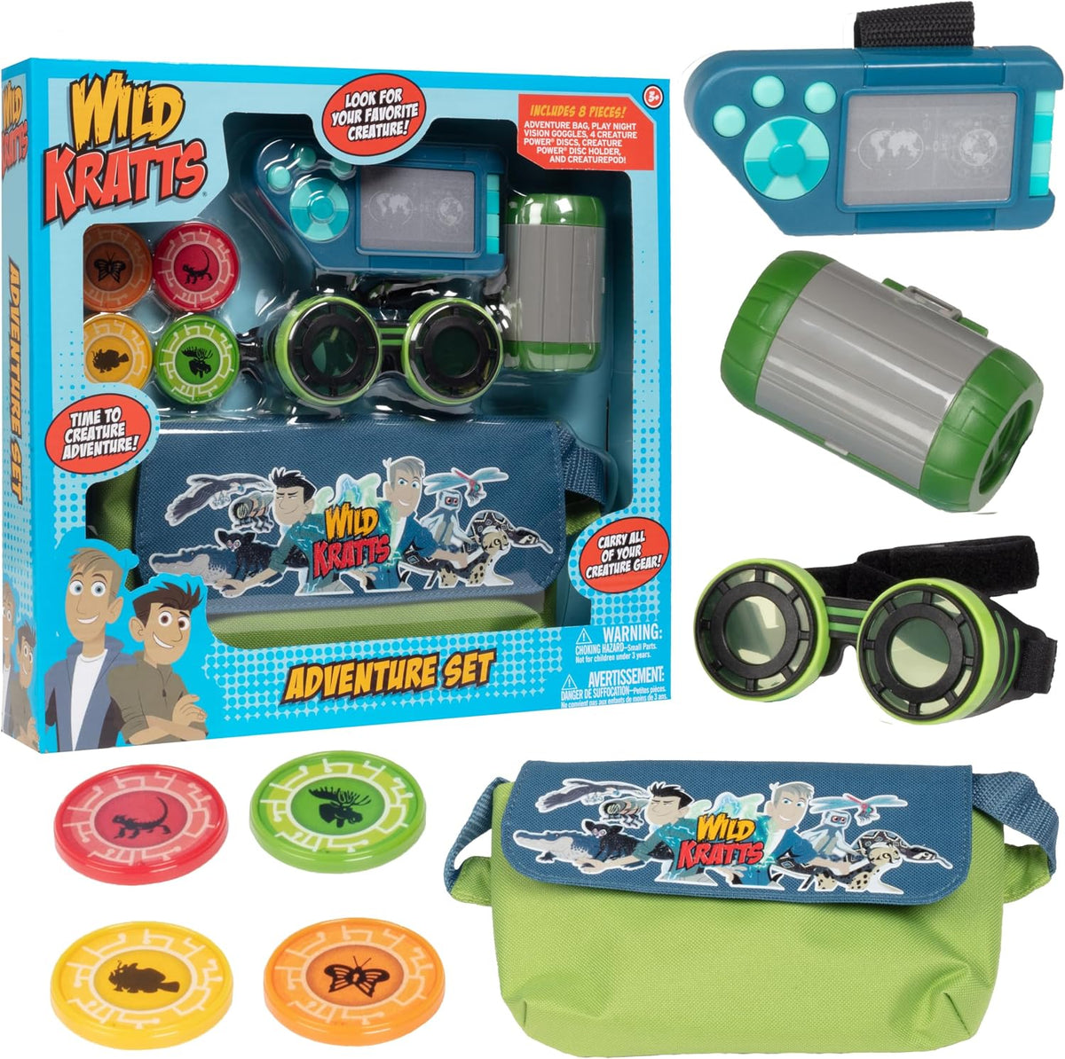 Jazwares Wild Kratts Adventure Playset, 8 Pieces, Ages 3+