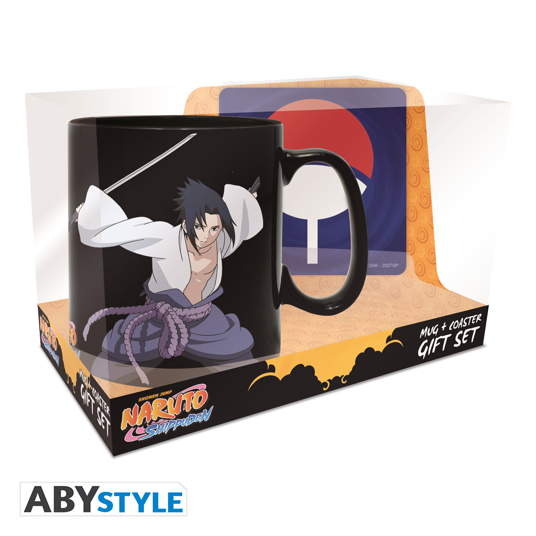 ABYstyle Naruto Shippuden - Naruto & Sasuke Magic Mug & Coaster Gift Set