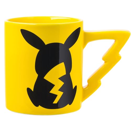 Silver Buffalo Pokémon Pikachu with Lightening Bolt 3D Sculpted Handle Ceramic Mug, 20 oz