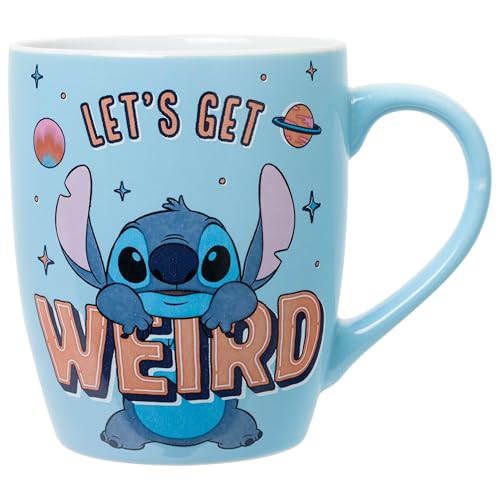 Silver Buffalo Disney Lilo & Stitch Get Weird Quote, Ceramic Mug, 25 oz
