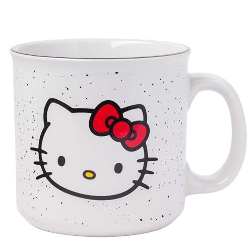 Silver Buffalo Sanrio Hello Kitty Hello Ceramic Camper Mug, 20 oz