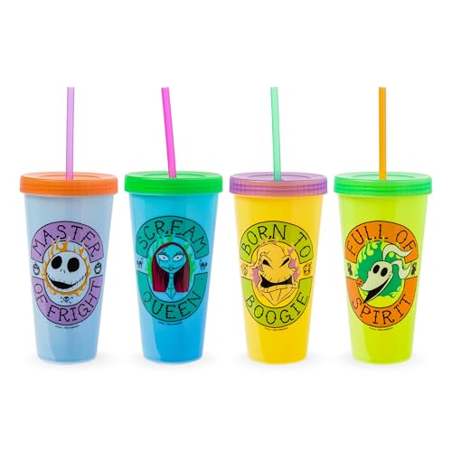 Silver Buffalo Disney Nightmare Before Christmas, Plastic Tumbler, 24 oz