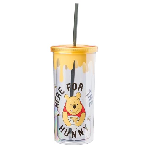 Silver Buffalo Disney Winnie the Pooh Hunny Quote, Plastic Cold Cup, 20 oz