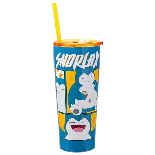 Silver Buffalo Pokémon Snorlax Sleeping, Stainless Steel Tumbler, 22 oz