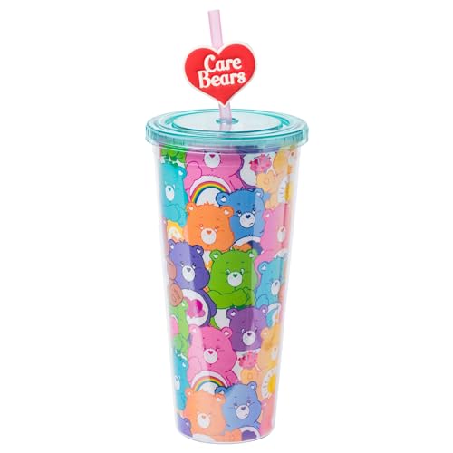 Silver Buffalo Care Bears Rainbow, Plastic Cold Cup, 24 oz