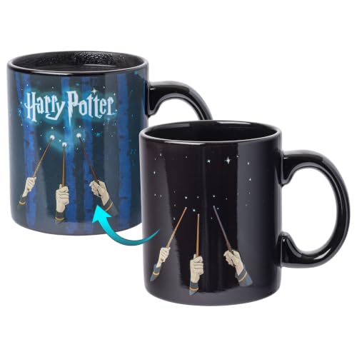 Silver Buffalo Harry Potter Wand Reveal Heat Reveal Ceramic Mug, 20 oz