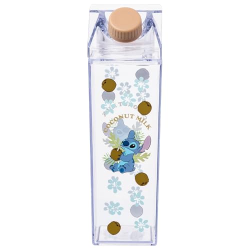 Silver Buffalo Disney Lilo & Stitch Coconut Milk Plastic Milk Carton Pitcher Bottle, 16.2 oz