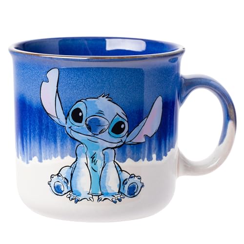 Silver Buffalo Disney Lilo & Stitch Ohana Means Family Camper Mug, 20 oz