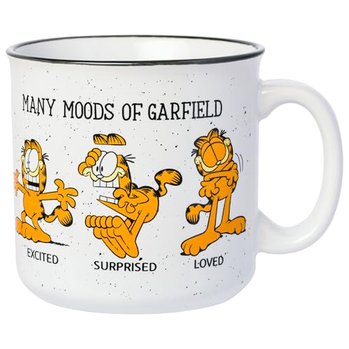 Silver Buffalo Garfield “Many Moods” Ceramic Camper Mug, 20 oz