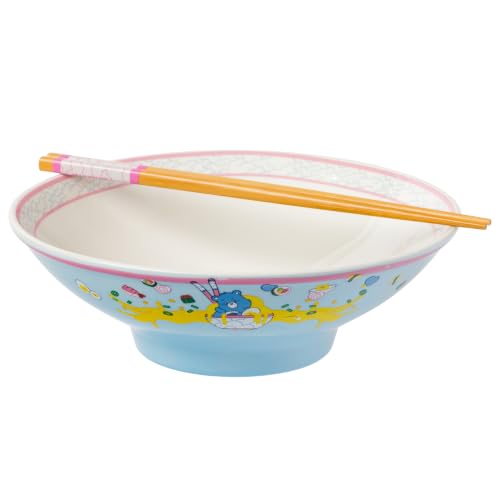 Silver Buffalo Care Bears Foodie, Ramen Bowl with Chopsticks, 30 oz