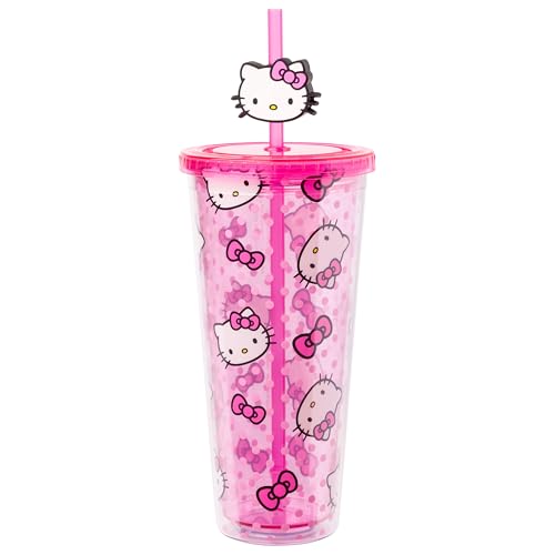 Silver Buffalo Sanrio Hello Kitty, Plastic Cold Cup, 24 oz