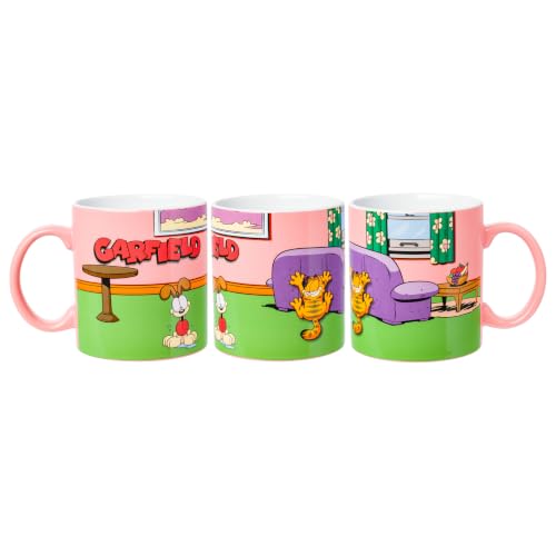 Silver Buffalo Garfield & Odie Living Room Ceramic Mug, 20 oz