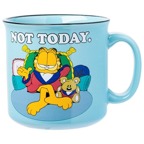 Silver Buffalo Garfield Not Today 20 oz Ceramic Camper Mug
