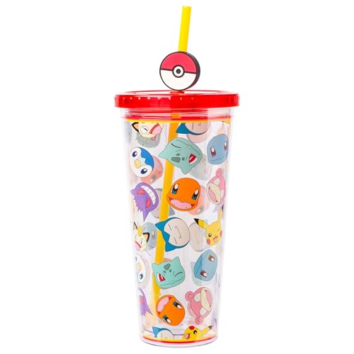 Silver Buffalo Pokémon Pokémon Plastic Cold Cup, 24 oz