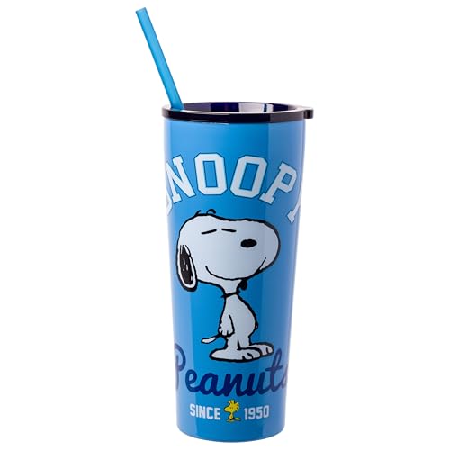 Silver Buffalo Peanuts Snoopy & Woodstock Since 1950 Tumbler, 22 oz