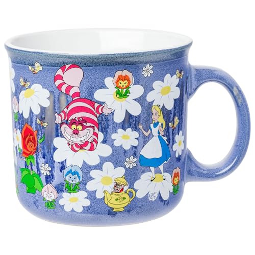 Silver Buffalo Disney Alice in Wonderland Ombre Ceramic Camper Mug, 20 oz