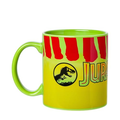 Silver Buffalo Jurassic Park Green SUV Color Ceramic Mug, 20 oz
