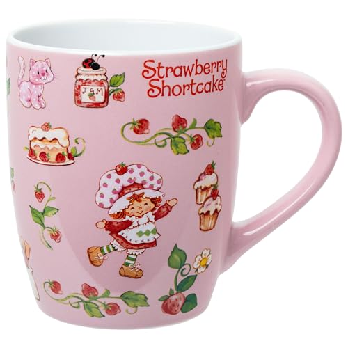 Silver Buffalo Strawberry Shortcake Berry Vines Toss Print 25 oz Jumbo Curved Ceramic Mug
