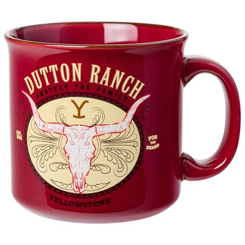 Silver Buffalo Yellowstone Montana 1886 Badge 20 oz Ceramic Camper Mug