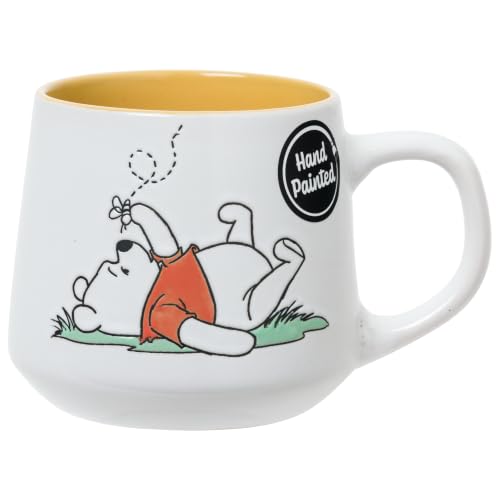 Silver Buffalo Winnie the Pooh Storybook Moments Lovely Day Wax Resist 18oz Tapered Pottery Mug