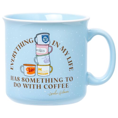 Silver Buffalo Gilmore Girls Life Coffee Stack, Ceramic Camper Mug, 20 oz