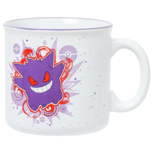 Silver Buffalo Pokémon Gengar Ceramic Camper Mug, 20 oz