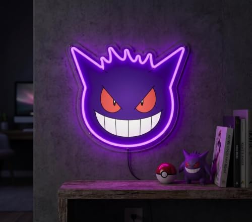 Silver Buffalo Pokémon Gengar Face Small Die Cut Wall Art with Light Up Accents