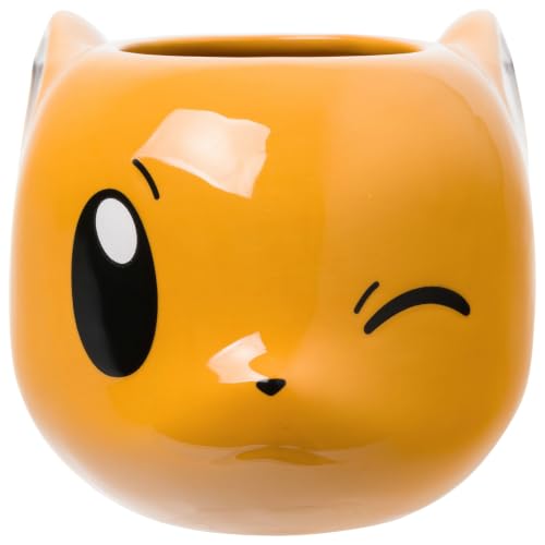 Silver Buffalo Pokémon Eevee Style, 3D Sculpted Mug, 20 oz