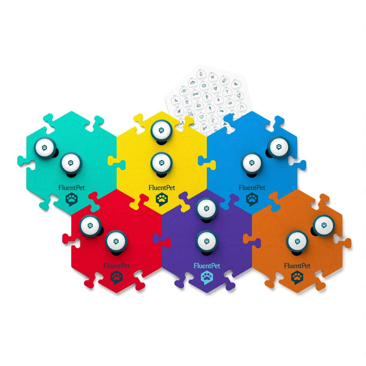 FluentPet Speak Up! Key Vocab Kit, Bold, 12 Buttons