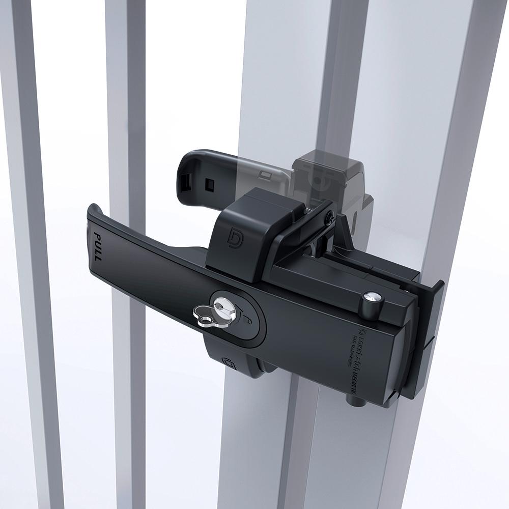 D&D Technologies LokkLatch Magnetic Gate Latch, Keyed Alike, Black
