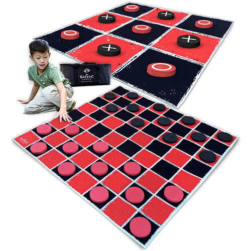 Swooc Games Giant Checkers & Tic Tac Toe Game – 4ft x 4ft
