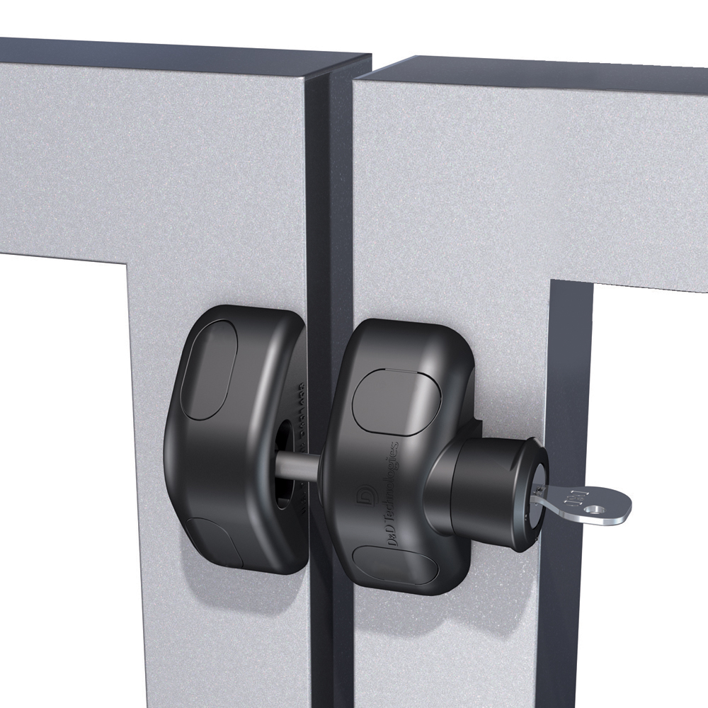 D&D Technologies MagnaLatch Side Pull Key-Lockable Gate Latch, Black