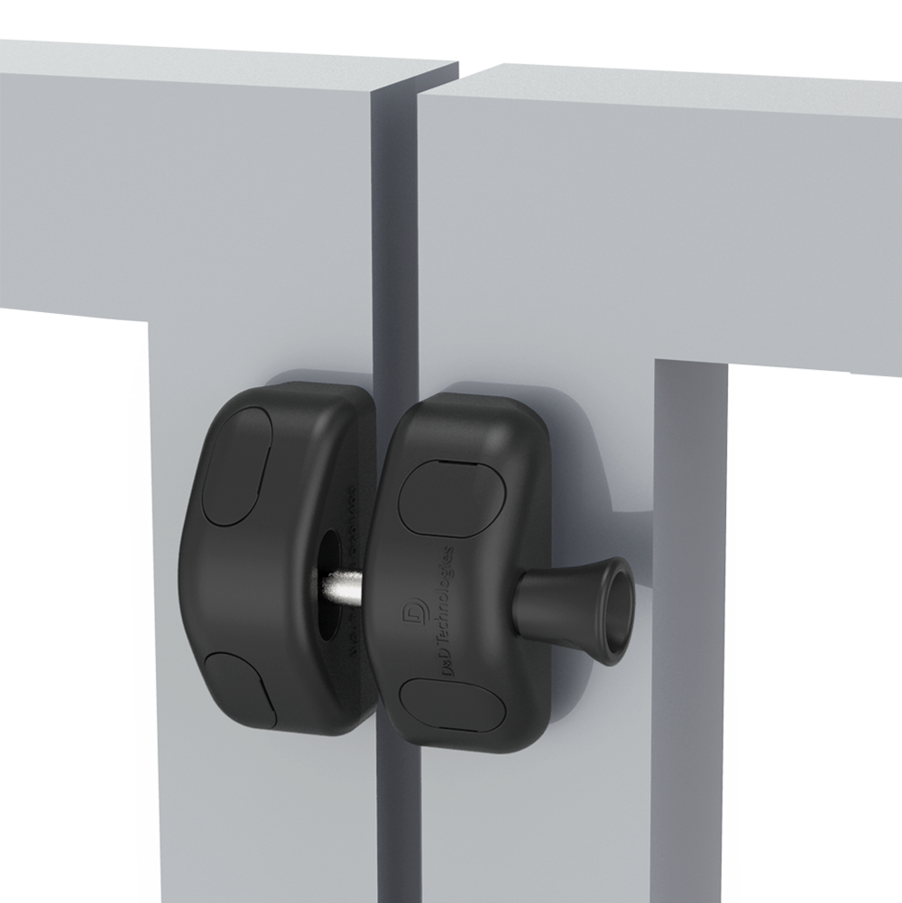 D&D Technologies MagnaLatch Side Pull Magnetic Gate Latch, Non-Lockable, Black