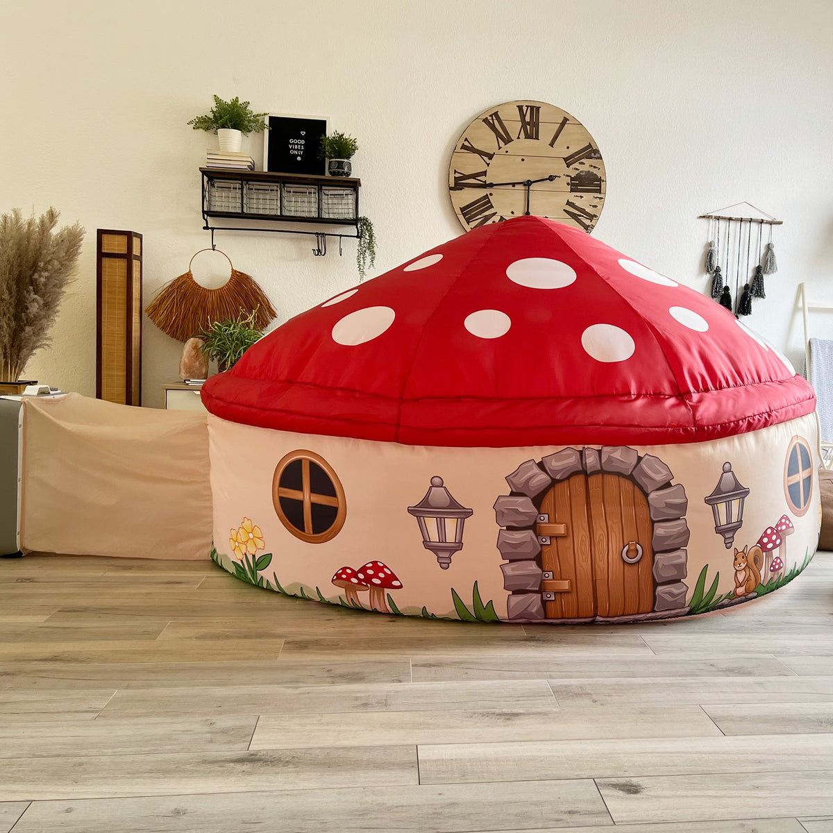 AirFort The Original AirFort Inflatable Play Fort, Mushroom House