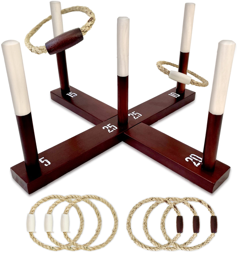 Swooc Games Premium Rustic Ring Toss Outdoor Game