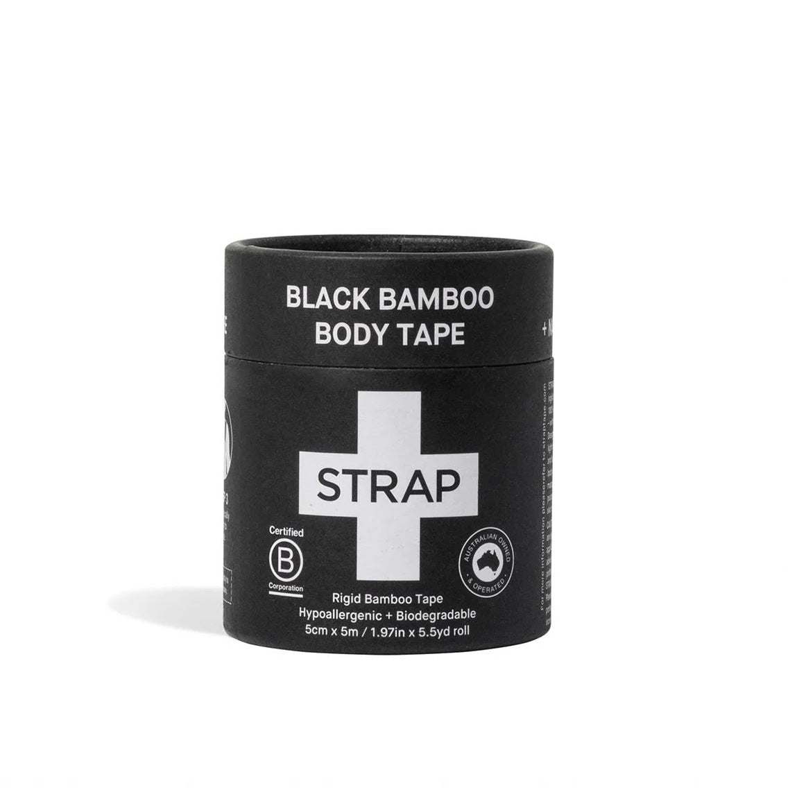 STRAP Black Bamboo Body Tape, 5 m Roll