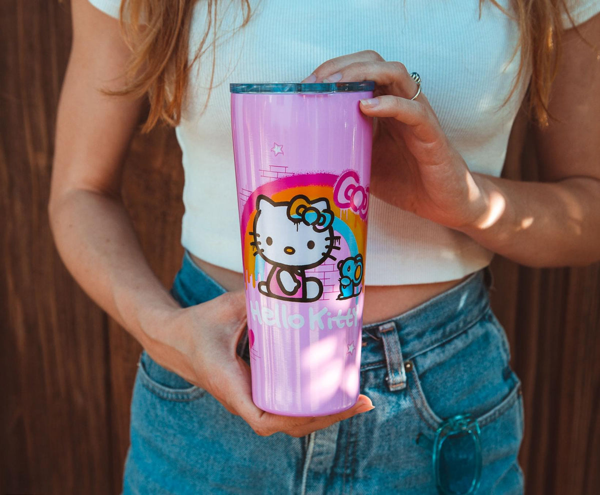 Silver Buffalo Sanrio Graffiti Rainbow Stainless Steel Tumbler, 22 oz — alternate view