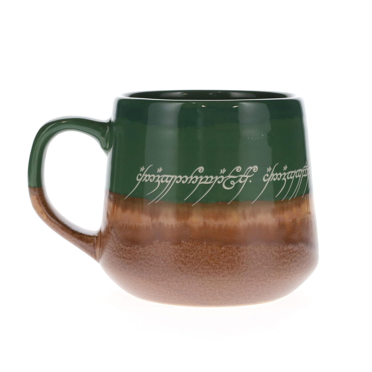 Silver Buffalo The Lord of the Rings Elven Text Reactive Glaze Pottery Mug, 14 oz