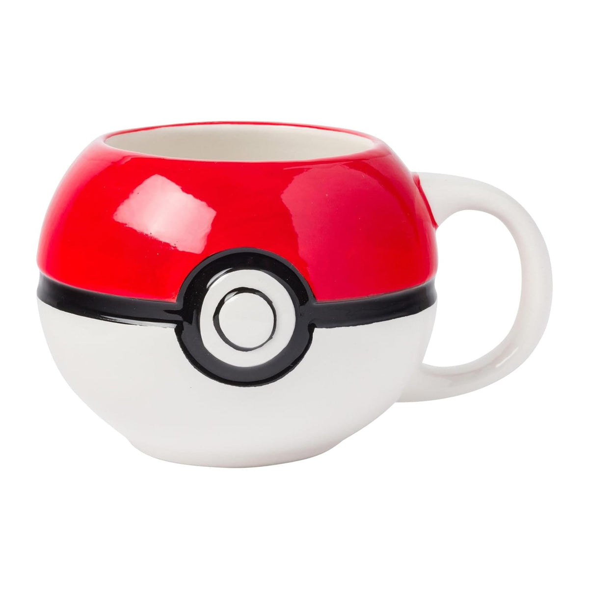 Silver Buffalo Pokémon Poké Ball 3D Sculpted Ceramic Mug, 20 oz