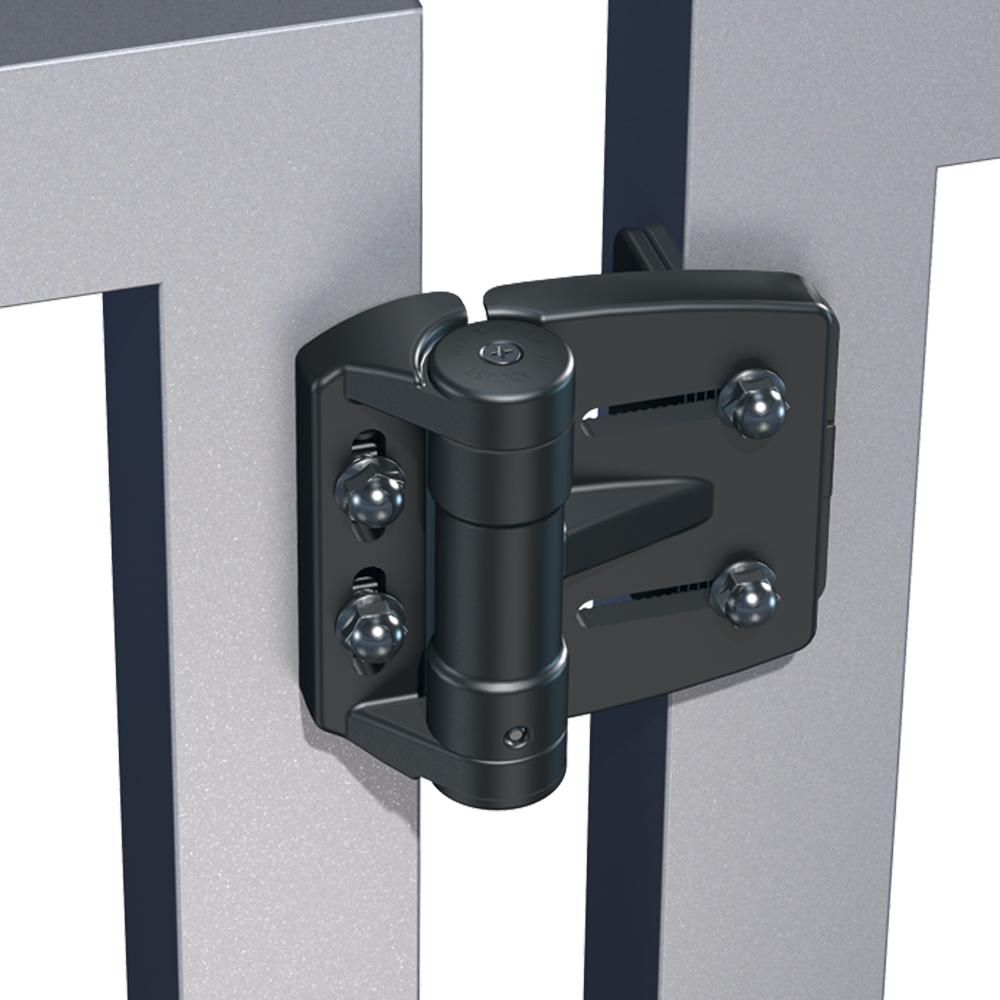 D&D Technologies TruClose Mini Multi-Adjust Gate Hinges, Black, 2-Pack